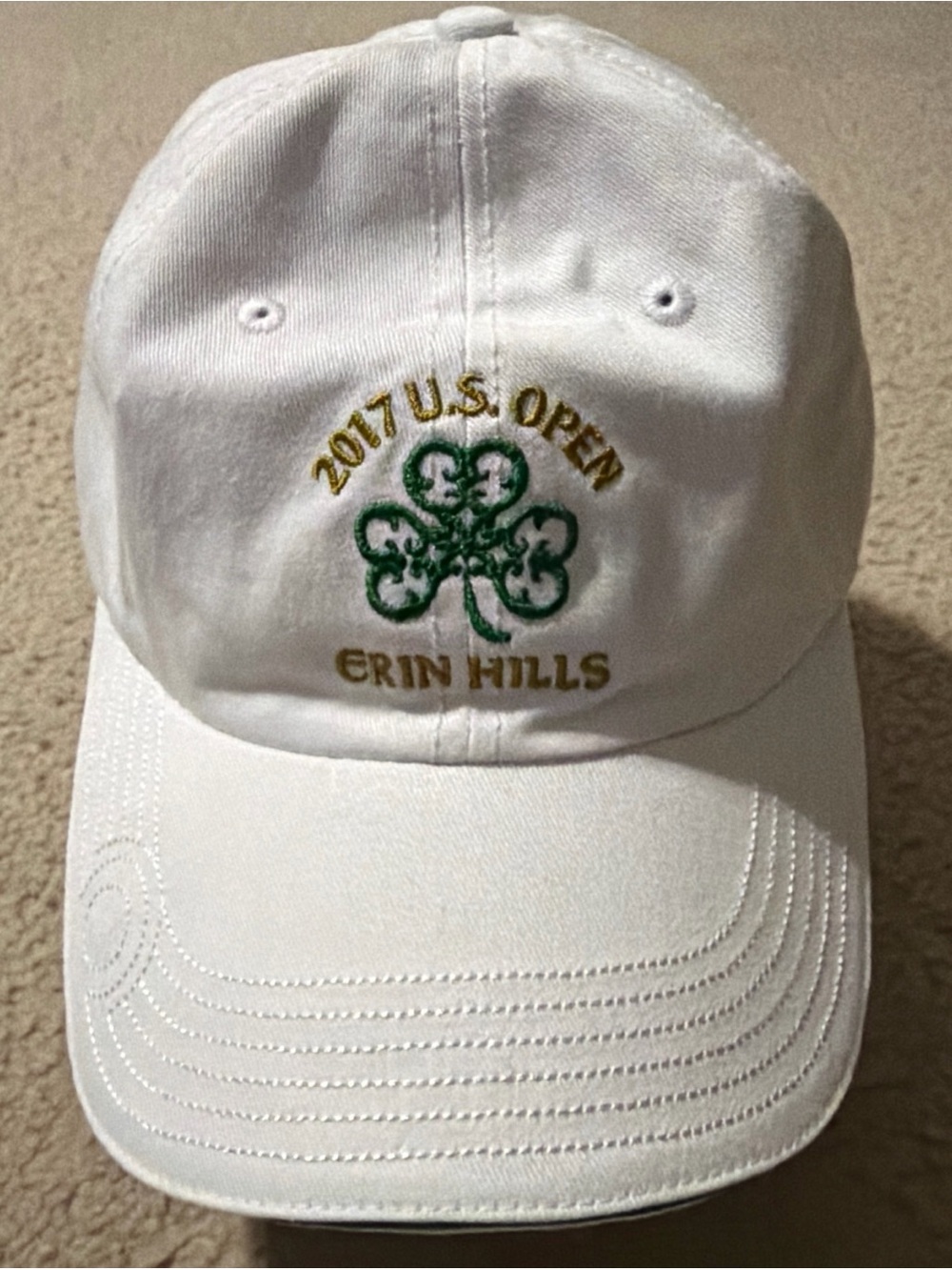 US OPEN 2017 Erin Hills Golf Cap Hat USGA Member PGA White Green